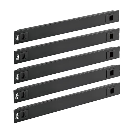 Tecmojo 5 Stück 1U Blindplatte, kaltgewalzte Stahl-Rack-Blindplatte, Rack-Montageplatte für 48,3 cm Server-Rack-Gehäuse oder Netzwerkschrank, werkzeuglose Montage, Schwarz von Tecmojo