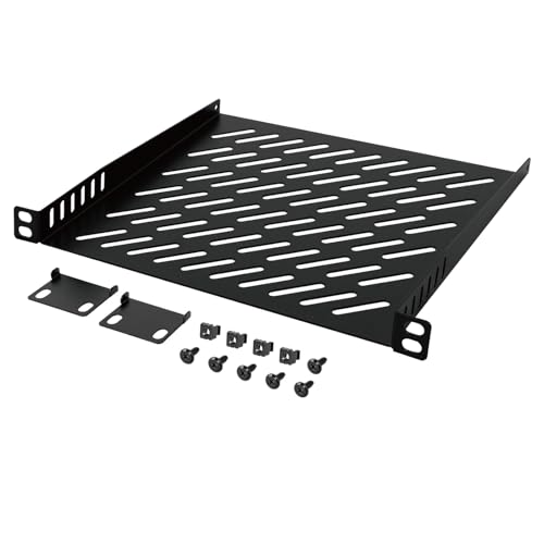Tecmojo 0,5U Rack Mount Regal für 25,4 cm Server-Rack, 20 cm tiefe, belüftete freitragende Ablage, Metallregal für Netzwerkschrank, Servergehäuse, verbesserte Luftzirkulation, Schwarz Tecmojo 0,5U Rack Mount Regal für 25,4 cm Server-Rack, 20 cm tiefe, belüftete freitragende Ablage, Metallregal für Netzwerkschrank, Servergehäuse, verbesserte Luftzirkulation, Schwarz von Tecmojo