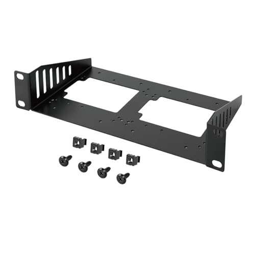 Tecmojo 1U Rack Mount SBC Regal, 10,1 cm Tiefe, unterstützt Raspberry Pi/Jetson Nano und 2,5 Zoll HDD/SSD, für 10 Zoll Server-Rack & Netzwerkschrank, Schwarz von Tecmojo