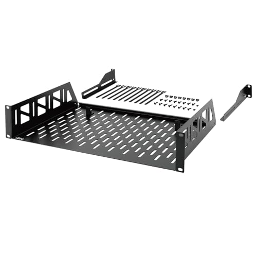Tecmojo 2U Rackregal, 48,3 cm Server-Rack, 30,5 cm Tiefe, Tragkraft 50 kg, Rack-Montageregal für 48,3 cm Netzwerk-Racks und Schränke, mit komplettem Zubehör Tecmojo 2U Rackregal, 48,3 cm Server-Rack, 30,5 cm Tiefe, Tragkraft 50 kg, Rack-Montageregal für 48,3 cm Netzwerk-Racks und Schränke, mit komplettem Zubehör von Tecmojo