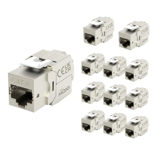Tecmojo CAT6 Geschirmte Keystone-Buchse Gigabit, 12 Stück von Tecmojo