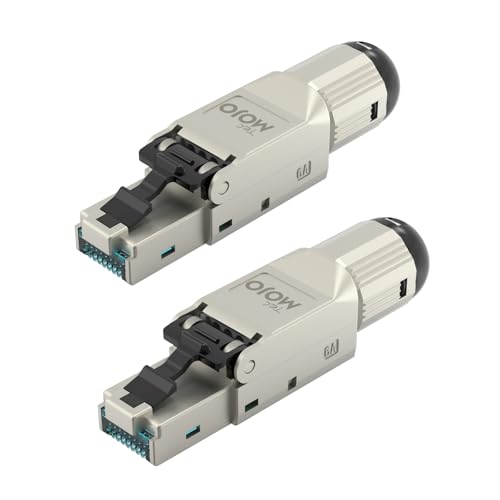 Tecmojo CAT6A geschirmter Feldstecker, 10 Gigabit, 2 Stück von Tecmojo