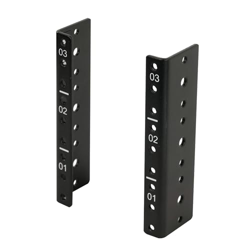 3U Vertikales Server-Rack-Schienen-Paar-Set von Tecmojo, DIY-Rackschienen-Set, 12–24 Schrauben x 48 Stück zur Montageausrüstung von Tecmojo
