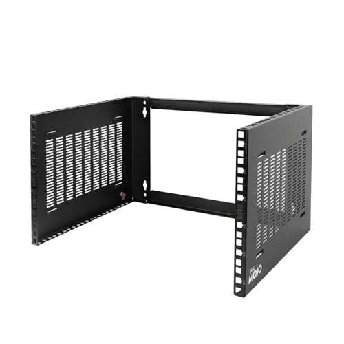 Tecmojo Wandhalterung, 6U-Netzwerk-Rack, 350 mm tief, Patchfeld-Halterung für flache Server-IT-Geräte, 50 kg Tragkraft, Schwarz von Tecmojo