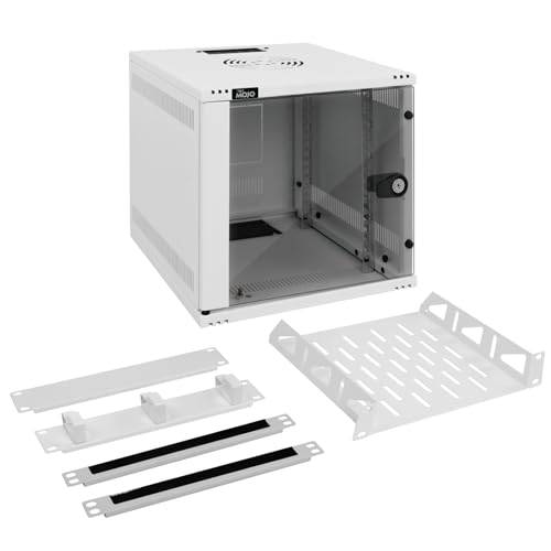 Tecmojo Wandmontierter Datenschrank, 25,4 cm, 6U, Serverschrank, 300 mm Tiefe, Netzwerkschrank mit Rackablage, Bürstenpaneele, Kabel-Organizer für kleine AV/IT/Datengeräte, 20 kg Kapazität, Weiß Tecmojo Wandmontierter Datenschrank, 25,4 cm, 6U, Serverschrank, 300 mm Tiefe, Netzwerkschrank mit Rackablage, Bürstenpaneele, Kabel-Organizer für kleine AV/IT/Datengeräte, 20 kg Kapazität, Weiß von Tecmojo