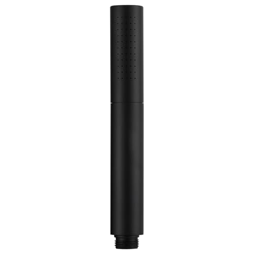 Tecmolog 2 Funktionen Handbrause Wassersparend Schwarz Duschkopf Schmal Rund Messing für Badezimmer, BS159B von Tecmolog