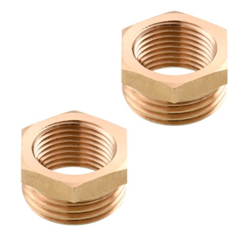 Tecmolog 2 Stück Reduzierstück Gewindefitting Messing Adapter IG 3/8 auf AG 1/2 für Verbindungsschlauch, SBA025-2 Tecmolog 2 Stück Reduzierstück Gewindefitting Messing Adapter IG 3/8 auf AG 1/2 für Verbindungsschlauch, SBA025-2 von Tecmolog