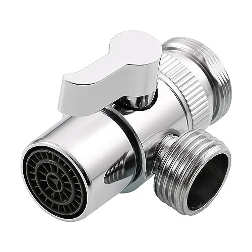 Tecmolog 3-Wege Diverter Ventil Messing Wasserhahn Umschaltventil Mit M22 Zu M24 Adapter, Ersatzteile, SBA021 von Tecmolog