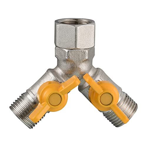 Tecmolog 3 Wege Umschaltventil 1/2 Zoll Messing Y-Verteilerstück mit Absperrhähnen für Duschkopf und Duscharm, DSF009A Tecmolog 3 Wege Umschaltventil 1/2 Zoll Messing Y-Verteilerstück mit Absperrhähnen für Duschkopf und Duscharm, DSF009A von Tecmolog