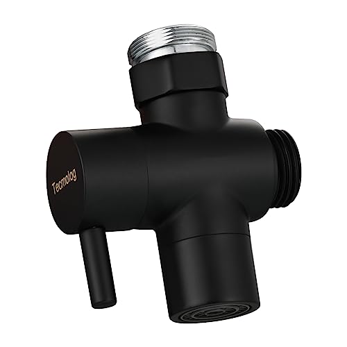Tecmolog 3 Wege Ventil Umstellventil Messing Diverter Wasserhahn mit M22 zu M24 Adapter, Wasserhahn Ersatzteile Schwarz, SBA021CB Tecmolog 3 Wege Ventil Umstellventil Messing Diverter Wasserhahn mit M22 zu M24 Adapter, Wasserhahn Ersatzteile Schwarz, SBA021CB von Tecmolog