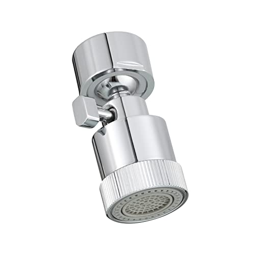 Tecmolog 360° Drehbar Wasserhahn Strahlregler M22 Innengewinde Messing Luftsprudler Wasserhahn mit 2-Strahlen, Chrom, AFA019 von Tecmolog