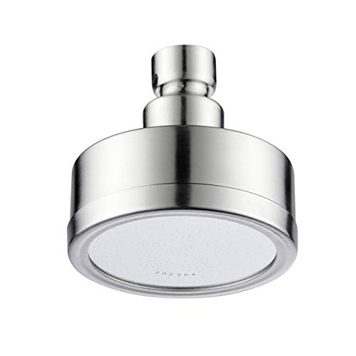 Tecmolog 360 ° Drehgelenk Duschkopf Regendusche Edelstahl Kopfbrause Filtration Hohe Druck Wasserspar Kopfbrause Rund 3 Zoll, BD141S von Tecmolog