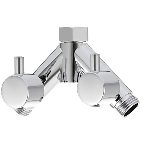 Tecmolog DSF014A Dusch-Umsteller Absperrventil Messing Duschkopf Splitter 2-Wege für Badezimmer Chrom G1/2 von Tecmolog