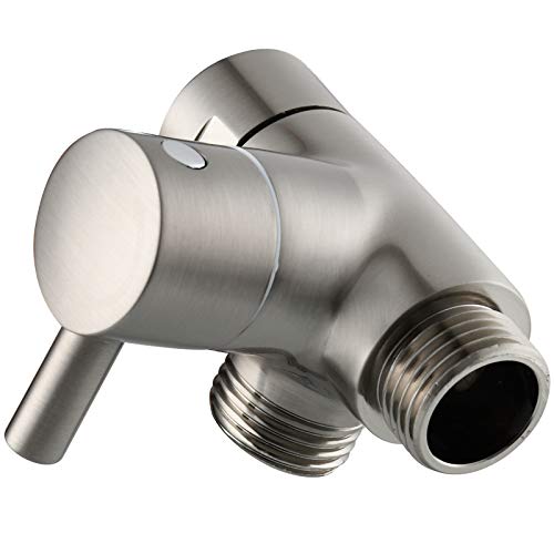 Tecmolog Dusche Adapter Messing G1/2 Umstellventil Ventil für Handbrause und Festen Sprühkopf,Nickel,DSF007ENA von Tecmolog