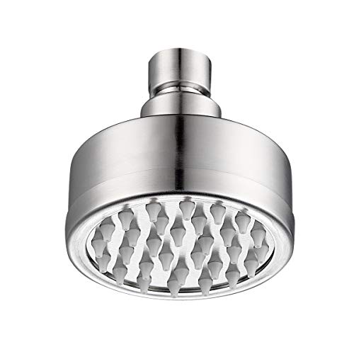 Tecmolog Duschkopf aus Silikon 360 degree Drehgelenk Duschkopf Regendusche Edelstahl Kopfbrause Filtration Hohe Druck Wasserspar Kopfbrause Rund G 1/2, 3 Zoll, BD141S-1 von Tecmolog