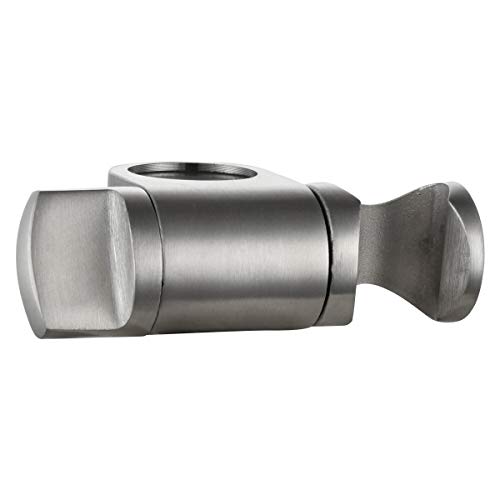 Tecmolog Edelstahl Handbrause Halterung Winkel Verstellbar Duschkopfhalterung für Duschstange 25 mm, Nickel, ST35 von Tecmolog