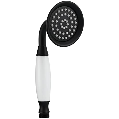 Tecmolog Handbrause Schwarz Nostalgie Messing Brausekopf Klein Retro für Badezimmer, BS126B von Tecmolog