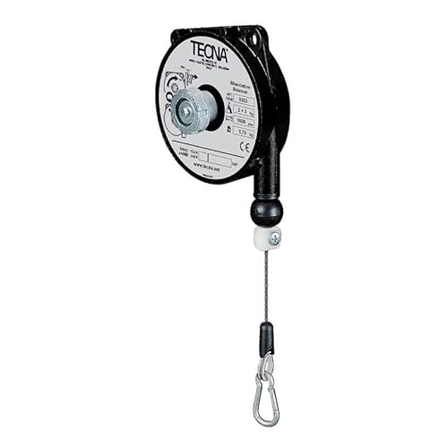 TECNA 9300 Federzug-Balancer – Tragkraft 0,2–0,5 kg, Seillänge 1600 mm – einstellbare Werkzeugaufhängung mit Edelstahlseil – für Präzisionswerkzeuge und Montageplätze von TECNA