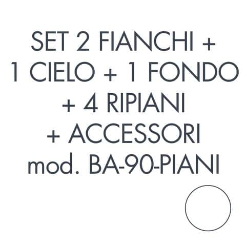 Set 2 Seiten + 1 Himmel + 1 Boden + 4 Einlegeböden + Zubehör für Schrank Tecnical Set 2 Seiten + 1 Himmel + 1 Boden + 4 Einlegeböden + Zubehör für Schrank Tecnical von Tecnical 2
