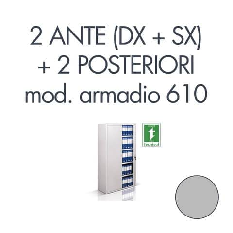 Tecnical 2 Set 1 Tür DX + 1 Tür links + 2 hinten für Schrank 610 grau von Tecnical 2