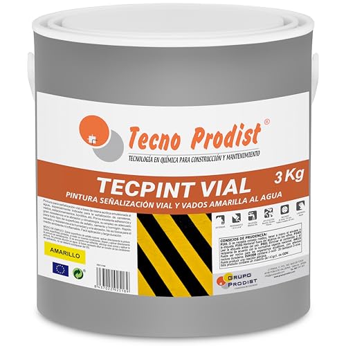 Tecno Prodist TECPINT STRASSE (3 Kg) GELB Farbe auf Wasserbasis für Straßenmarkierungen, speziell für Furten, schnell trocknend, ungiftig von Tecno Prodist