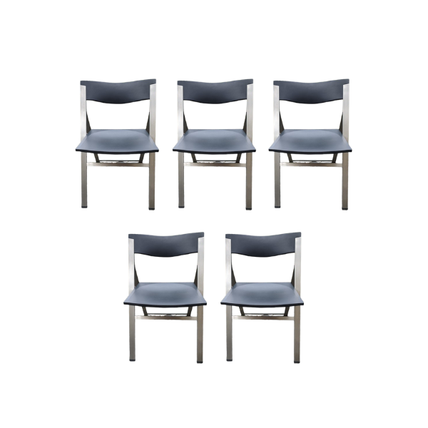 Set aus 5 klappbaren Stühlen P08 von Kolberg Justus (90er Jahre), Tecno von Tecno