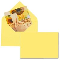 tecno Briefumschläge colors DIN B6 ohne Fenster gelb nassklebend 25 St. von Tecno