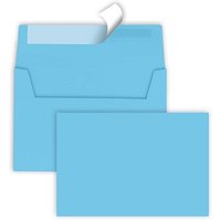 tecno Briefumschläge colors DIN C6 ohne Fenster blau haftklebend 25 St. von Tecno