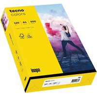 tecno Kopierpapier colors intensivgelb DIN A4 160 g/qm - 250 Blatt von Tecno