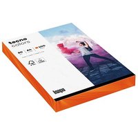 tecno Kopierpapier colors intensivorange DIN A4 80 g/qm 100 Blatt von Tecno