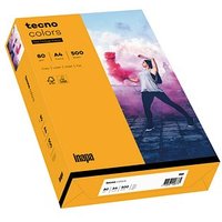 tecno Kopierpapier colors mittelorange DIN A4 80 g/qm 500 Blatt von Tecno