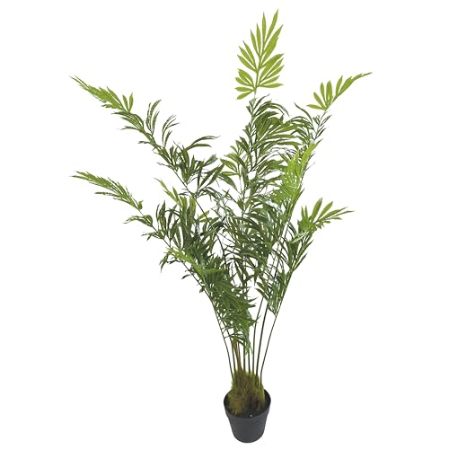 Kunstpflanze Palme Areca Caryota 140 cm Künstliche Pflanzen für den Außenbereich Gefälschte Palme Wohnzimmer Dekoration Schlafzimmer Balkon Philodendron Bambus Zypresse (PALMA ARECA CARYOTA CM 140) von Tecnokit