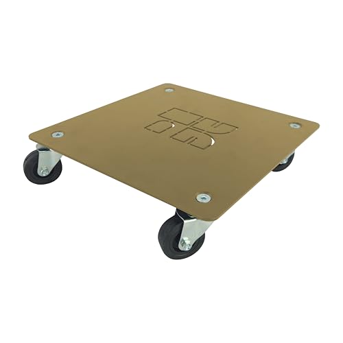 Pflanzgefäß für den Innenbereich mit Rädern, Heavy Duty – Pflanzenroller aus verzinktem Blech mit 120 kg Tragkraft – Untersetzer mit drehbaren Rollen und Bremse, sofort einsatzbereit, Maße 30 x 30 x 8 von Tecnokit