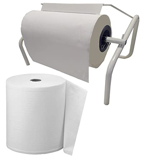 Tecnokit Putztuchrollen Putztuch Papiertuch Rollen - Wandhalter Putztuchrollenhalter 40 cm, Wand- und Tischpapierhalter, mit Montage-Set, Maße 48 x 34 x 25, Weiß Tecnokit Putztuchrollen Putztuch Papiertuch Rollen - Wandhalter Putztuchrollenhalter 40 cm, Wand- und Tischpapierhalter, mit Montage-Set, Maße 48 x 34 x 25, Weiß von Tecnokit