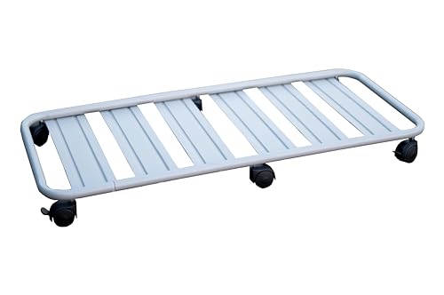 Tecnokit: Pflanzenroller, rechteckig, Stahl, Untersetzer mit Rollen mit Bremse (80 x 35, Aluminium) von Tecnokit