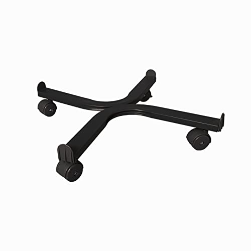 Tecnokit: Runder Rollwagen für Pflanzen und Blumen, 50 cm; verstellbare Dübel, leicht zu bewegen, 4 Rollen mit Bremse, Tragkraft 90 kg, robust, Stahl (schwarz) von Tecnokit