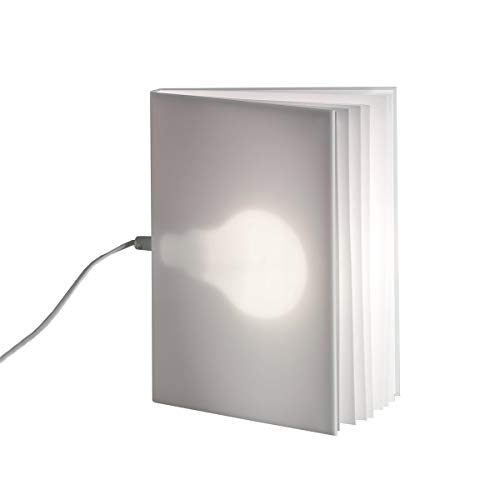 Tecnolumen Booklight Tischleuchte Kunststoff Weiß 40W, Maße: 20,5cm x 29cm, TLVW96 von Tecnolumen