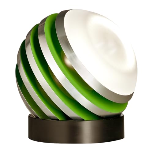 Tecnolumen Bulo Tischleuchte aus Aluminium, Glas satiniert und Acryl in der Farbe Grau, Weiß und Grün, EEK A+, Abmessungen: 16x16 cm, TLON11 Gru von Tecnolumen