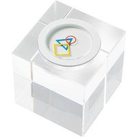 Tecnolumen Cubelight Clock Würfel mit Uhr weiß von Tecnolumen
