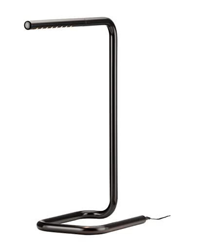 Tecnolumen Lum 50 Tischleuchte Chrome Schwarz 11W LED, H: 50cm, (Fuß) B: 19cm, (Kopf) L: 24,5cm, Ausladung: 41cm, TLUM10 SW von Tecnolumen