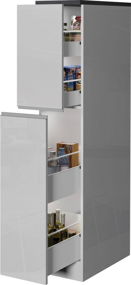 KOCHSTATION Apothekerschrank KS-Sole Breite 30 cm, 2 Auszüge, 4 Fächer von KOCHSTATION