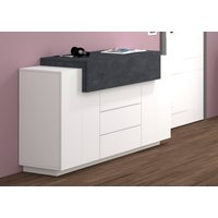 INOSIGN Kommode "Coro, Kommode, Schrank, Kredenz, grifflos", 1 Klappe,2 Türen,3 Schubkästen Doppeltiefe Hochglanz Front Breite 160 von Inosign