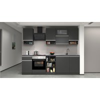 Kochstation Küchenzeile "KS-Sole", Breite 256 cm, mit Geschirr-Abtropfschrank, ohne E-Geräte von Kochstation