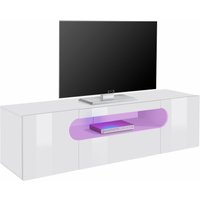 INOSIGN Lowboard "Real,Lowboard,TV-Kommode,TV-Möbel,Breite 150 kompl. hochglanz lackiert" mit 2 abgerundeten Türen,1 Klappe,die ein ovales offenes Fach bilden von Inosign