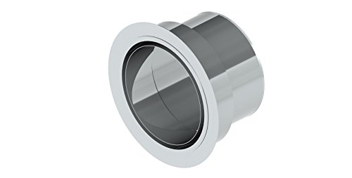 Anschlussstutzen mit integriertem Wandfutter für Schornstein einwandig EW; mit Innendurchmesser Anschlussstutzen Ø180mm und Wandfutter Ø160mm, 0,6mm Wandstärke, Edelstahl von Tecnovis