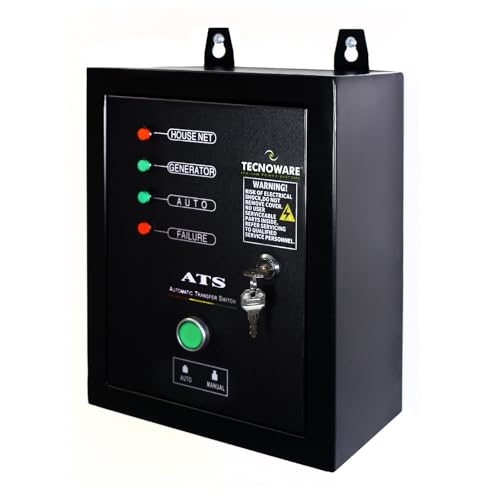 Tecnoware Power Systems - ATS für Benzingenerator, Elektrisches/Automatisches Startsystem, Kompatibel mit 4200VA - 9200VA, Integriertes Ladegerät, Manuelle/Automatische Funktion von Tecnoware Power Systems