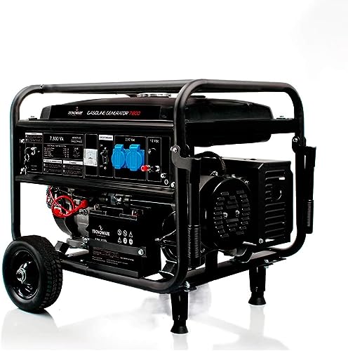 Tecnoware Elektrischer Generator 7800VA - Einphasig 230 Vac, 50 Hz - mit Benzin betriebener Verbrennungsmotor (Tankkapazität 25 L) - Manuelle Einschaltung von Tecnoware Power Systems