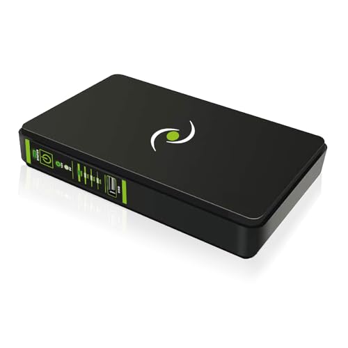 Tecnoware Power Systems - Mini UPS ERA PLUS DC 5VDC/9VDC/12VDC, 25W Leistung, Schutz für Videoüberwachung, WIFI, Modem, VOIP, Powerbank 8800mAh, POE 24VDC/48VDC, Max Autonomie 240 Min., MINI UPS von Tecnoware Power Systems