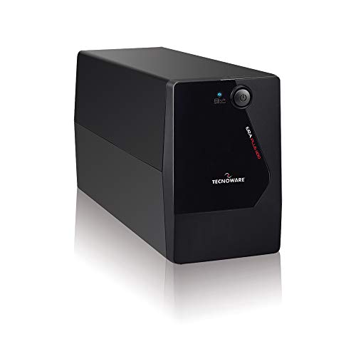 Tecnoware Power Systems USV ERA Plus 1100 Unterbrechungsfreie Stromversorgung - 4 IEC-Ausgänge - Autonomie bis zu 17 min mit 1 PC oder 60 min mit Modem Router - Leistung 1100 VA, schwarz, FGCERAPL1100IEC von Tecnoware Power Systems