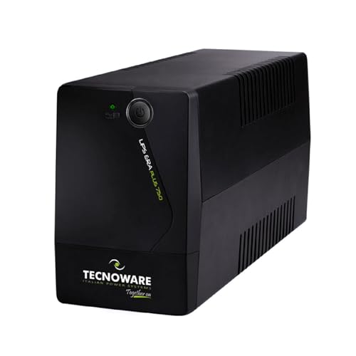 Tecnoware Power Systems - Unterbrechungsfreie Stromversorgung | 750 VA Schutz vor Stromausfällen | AVR Plus-Technologie | 10 Min Autonomie für PC, 40 Min für Modem | Geräuschlos, SINGLE, 750VA von Tecnoware Power Systems